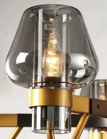 Post-modern Light Luxury Full Brass Chandelier for Living Room/Bedroom