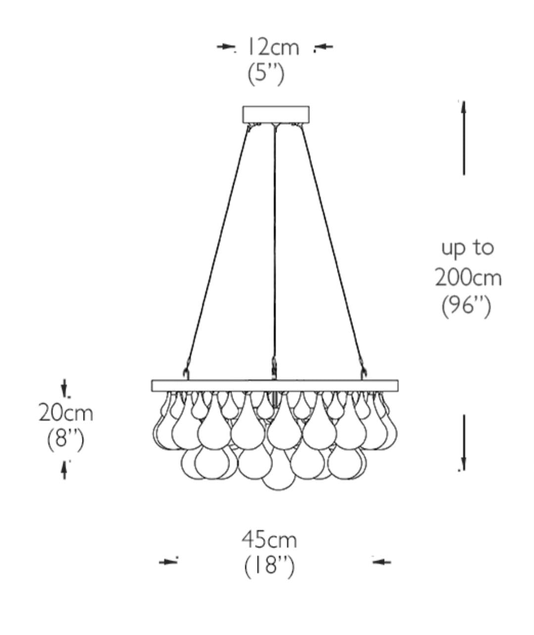 Artistic Pear Round Chandelier 18", Dining Room Round Chandelier Secondary image