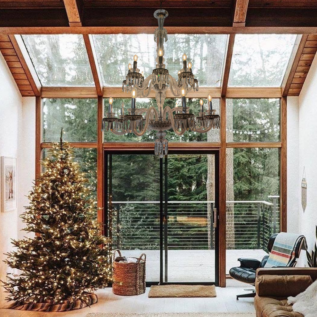 Elegant Crystal Chandelier in Italian Style for Bedroom and Living Room
