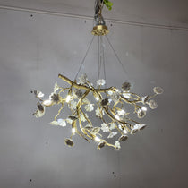 Ceramics Flower Branch Chandelier For Living Dining Room