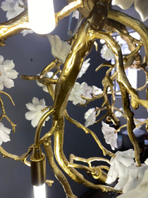 Ceramics Flower Branch Chandelier For Living Dining Room