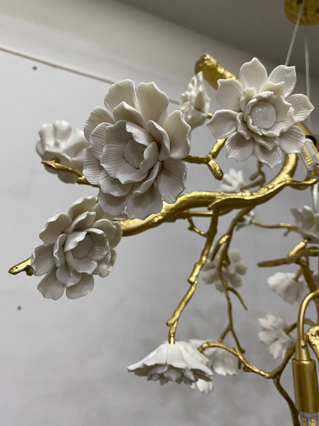 Ceramics Flower Branch Chandelier For Living Dining Room