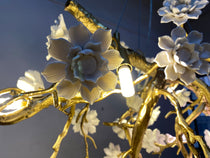 Ceramics Flower Branch Chandelier For Living Dining Room