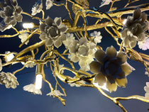 Ceramics Flower Branch Chandelier For Living Dining Room