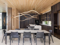 Modern Simple Aluminum Waving Chandelier