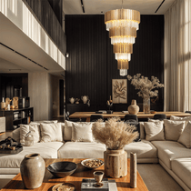Golden Pisa Crystal Chandelier 70'' 78''H