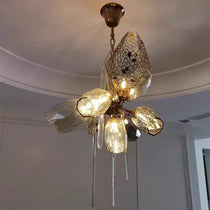 Glass Chandelier Italian Light Luxury Light Fixture for Dining Room/Living Room