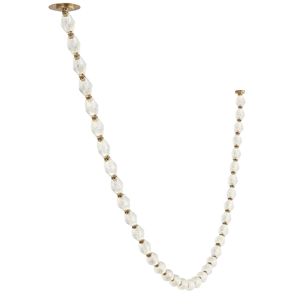 Creative Glass Pearl Necklace Pendnat Chandelier for Living/Dining Room/Staircase Main image