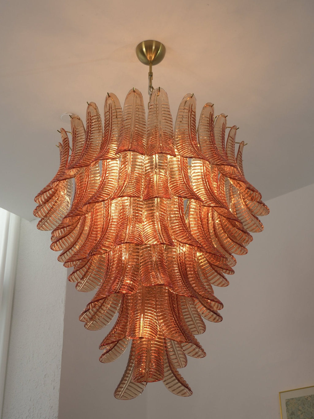 Luxury Amber Leaf Cascade Chandelier - CasaraHouse