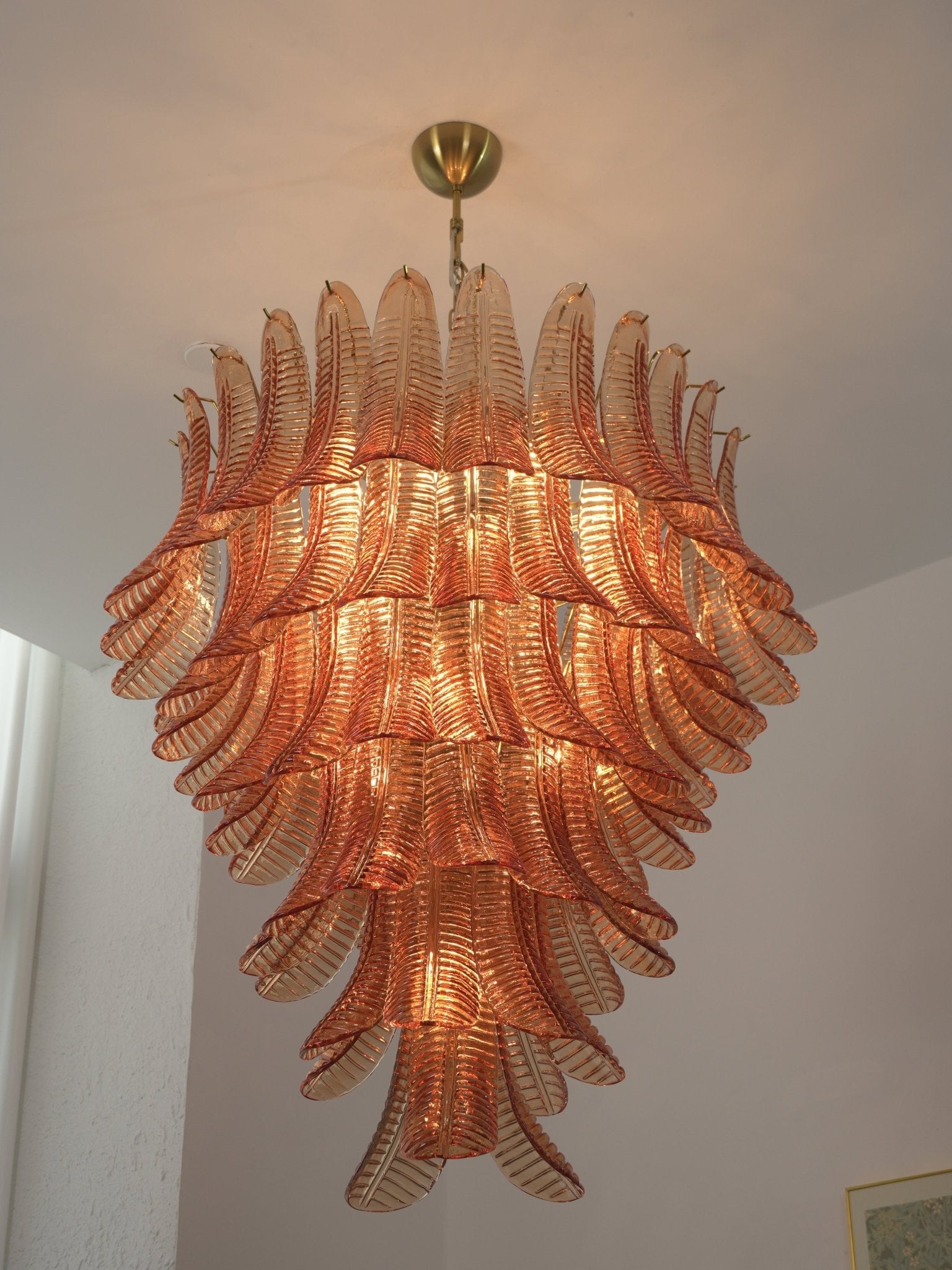 Luxury Amber Leaf Cascade Chandelier - CasaraHouse