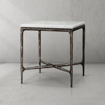 Thaddeus Marble Square Side Table 18" 22"