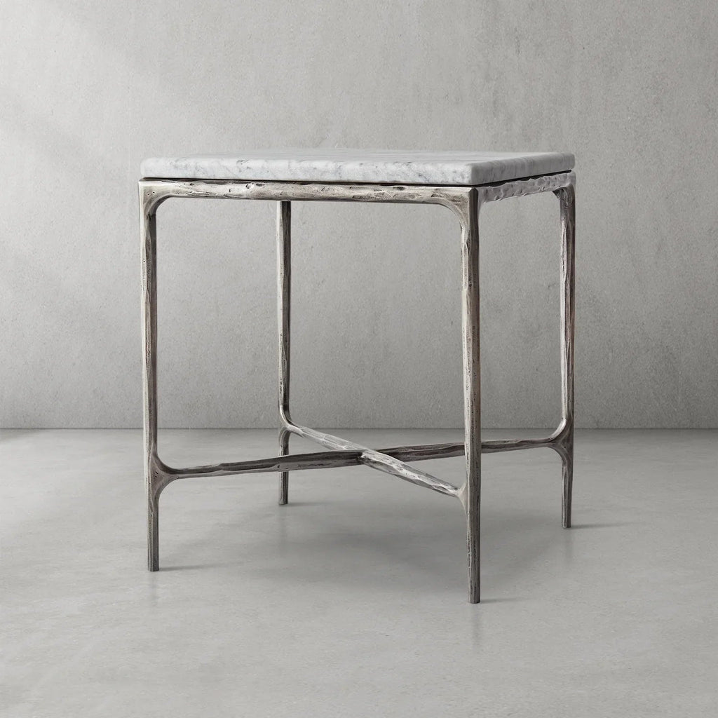 Thaddeus Marble Square Side Table 18" 22"