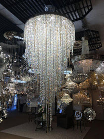 Modern Light Luxury Crystal Tassel Chandelier for Staircase/Living Room