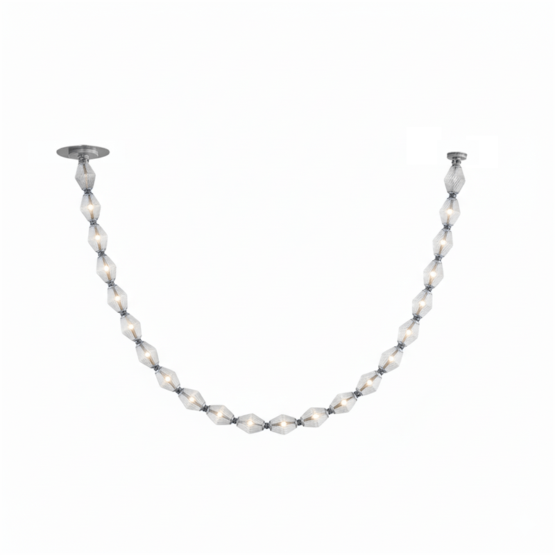 Glass Chain Chandelier