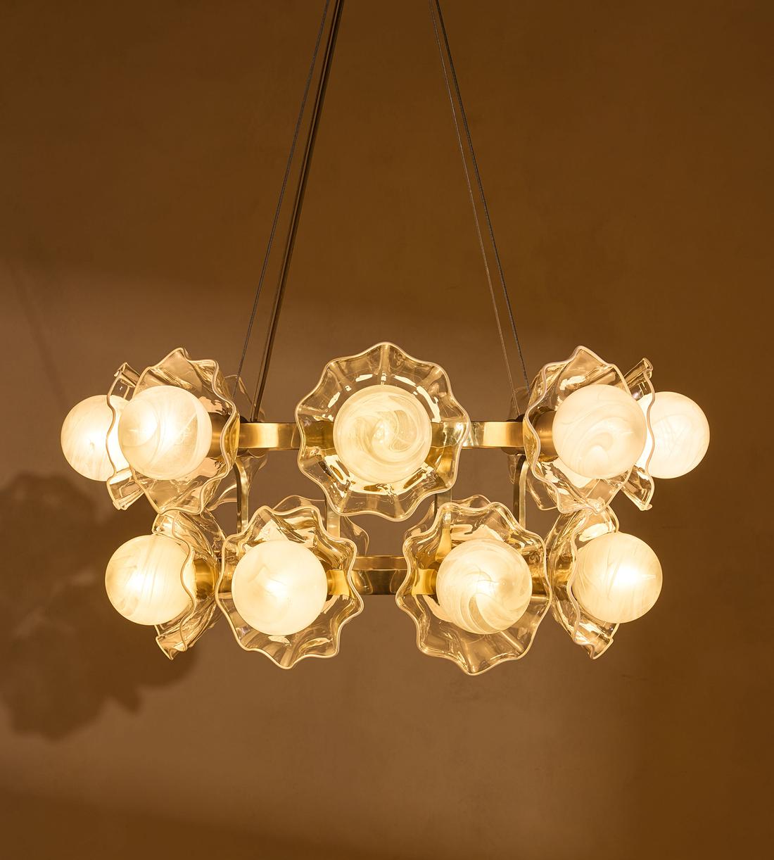 Holly Glass Chandelier 32"W Secondary image
