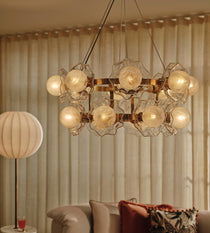 Holly Glass Chandelier 32"W