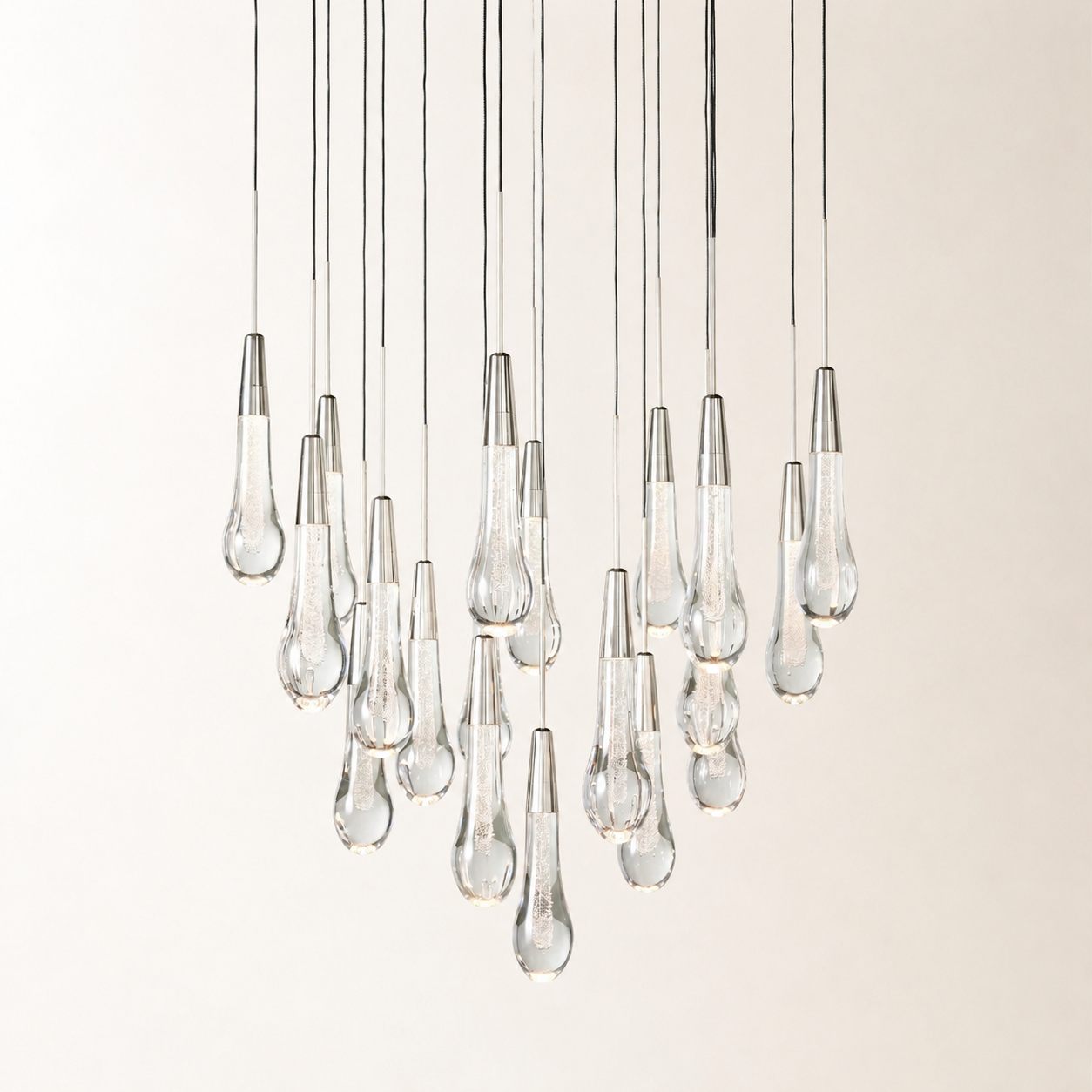 Soltaire Crystal Round Chandelier 17" 24" 36" 48" 58"D