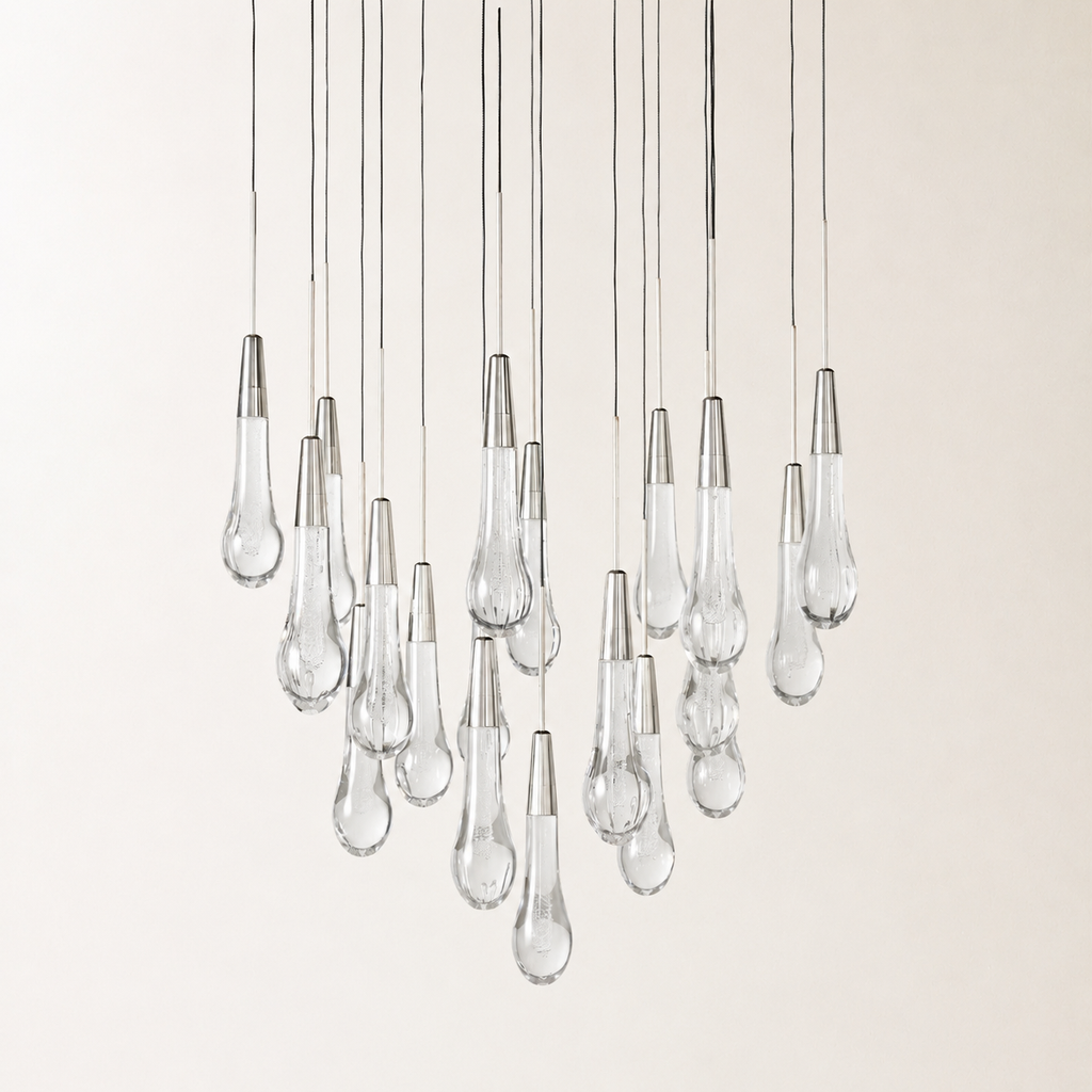 Soltaire Crystal Round Chandelier 17" 24" 36" 48" 58"D