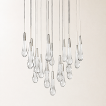 Soltaire Crystal Round Chandelier 17" 24" 36" 48" 58"D