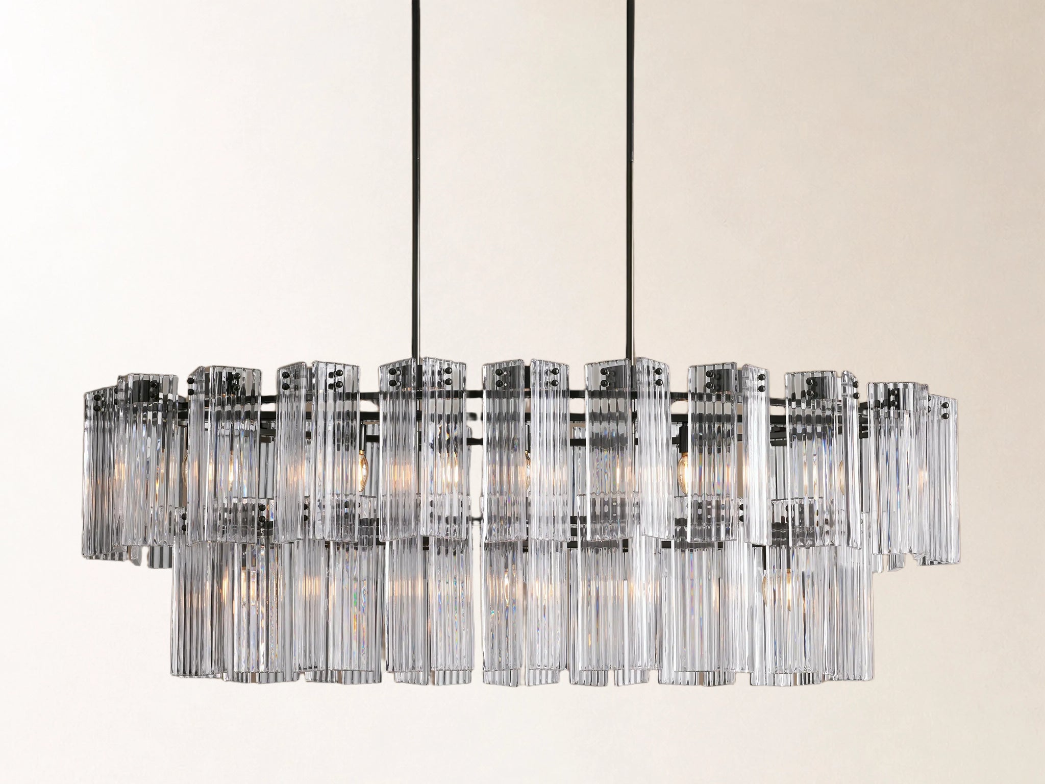 Delsie Oval Tiered Chandelier