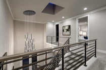 Brillia Round Two-Tone Tubular Pendant Light Chandelier