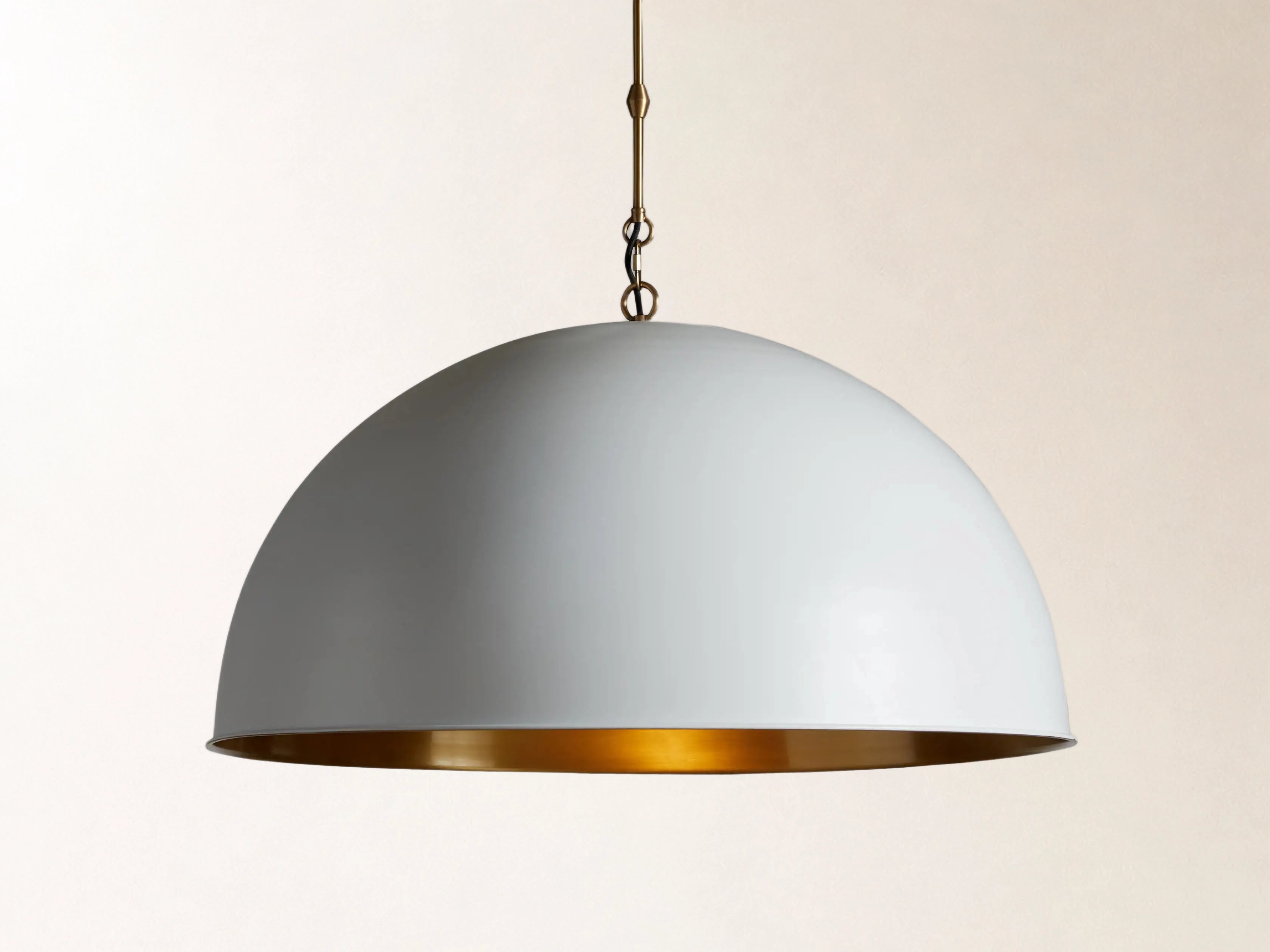 Watley Dome Pendant in White Secondary image