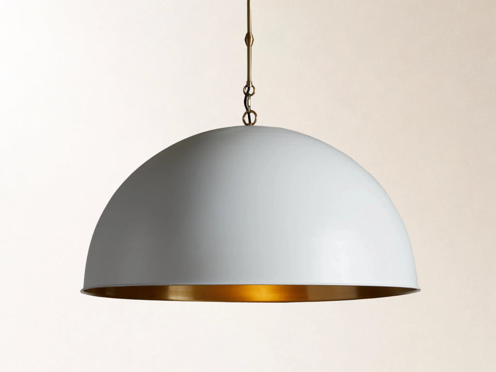 Watley Dome Pendant in White