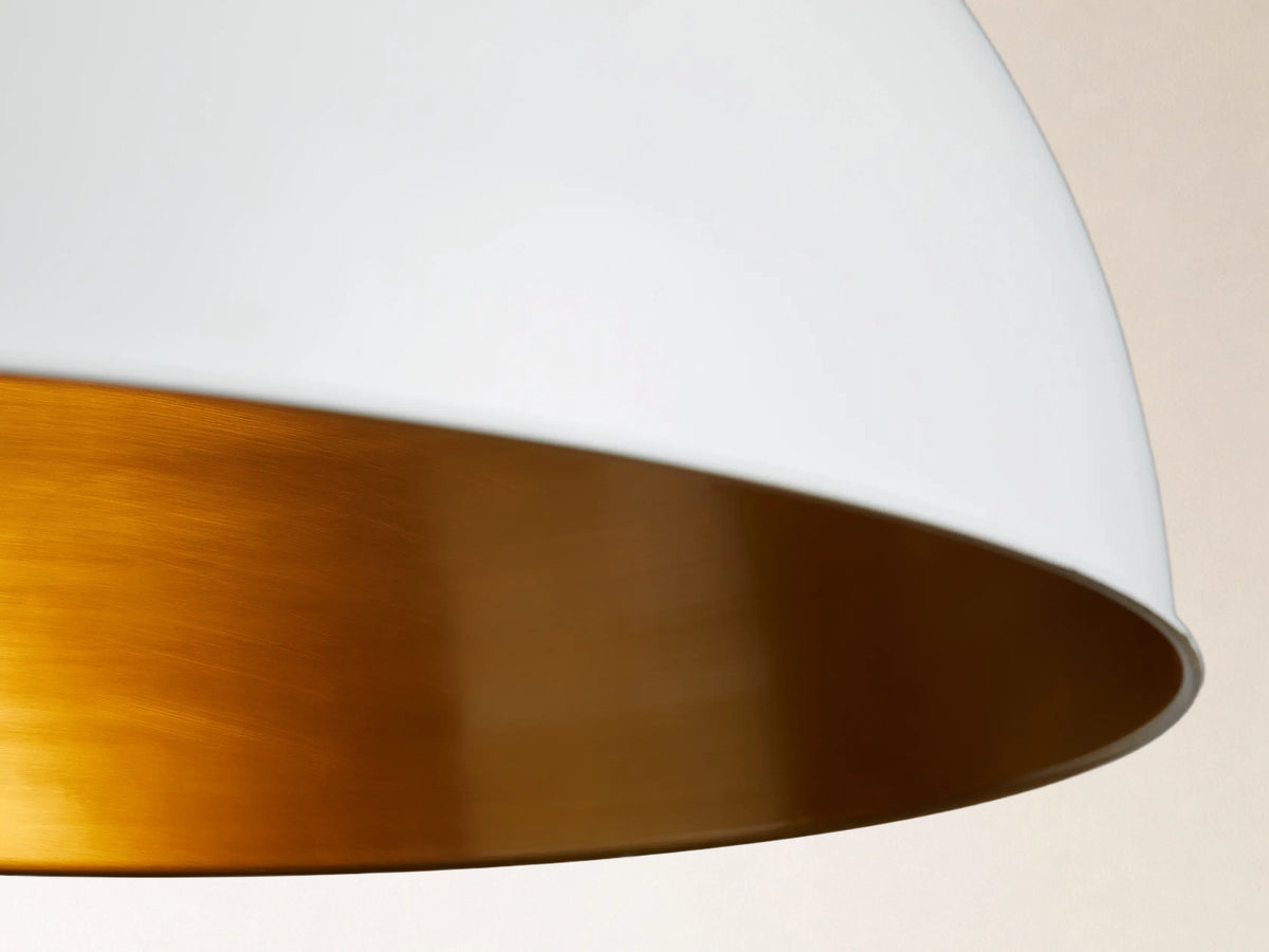 Watley Dome Pendant in White