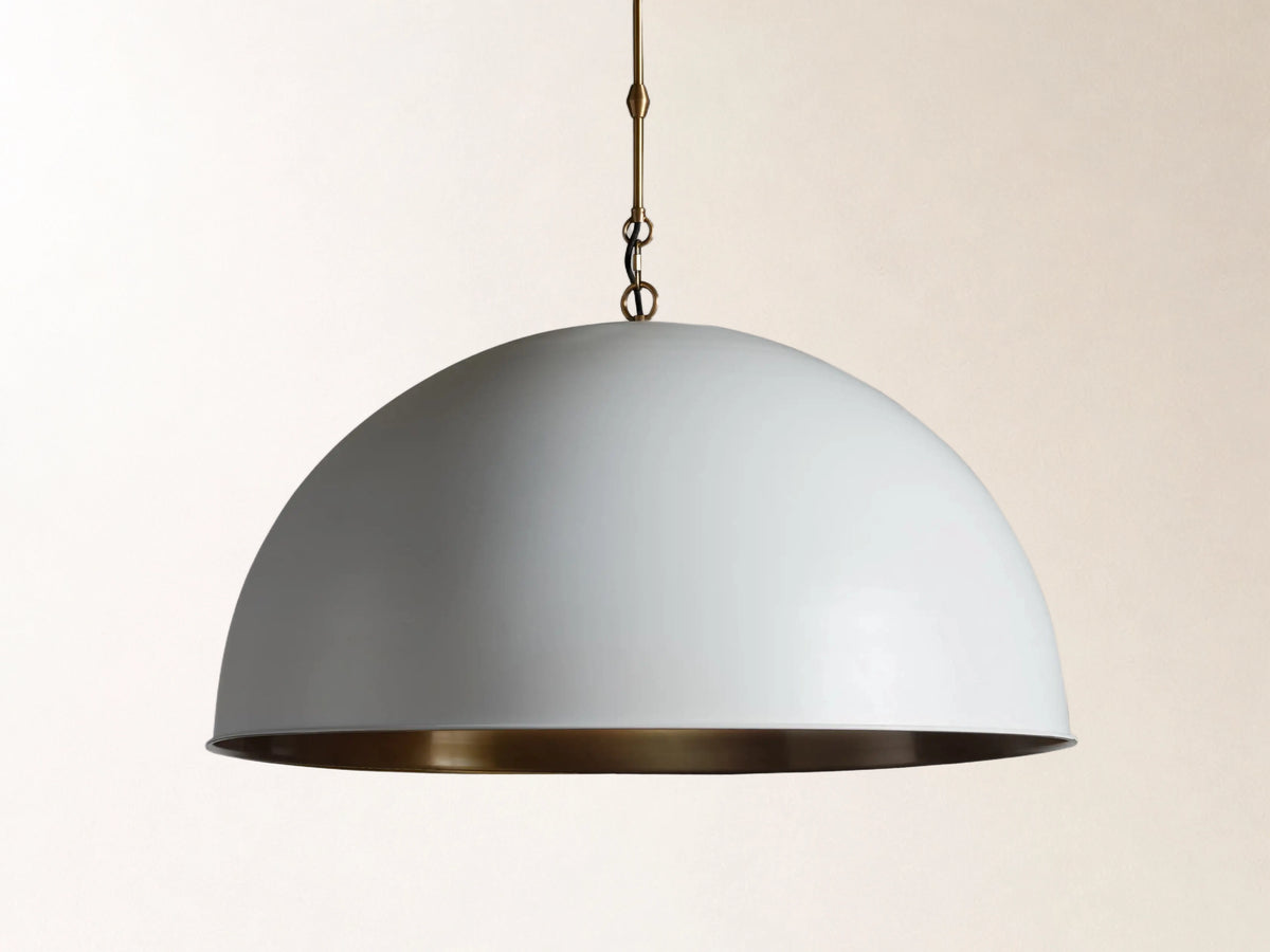 Watley Dome Pendant in White