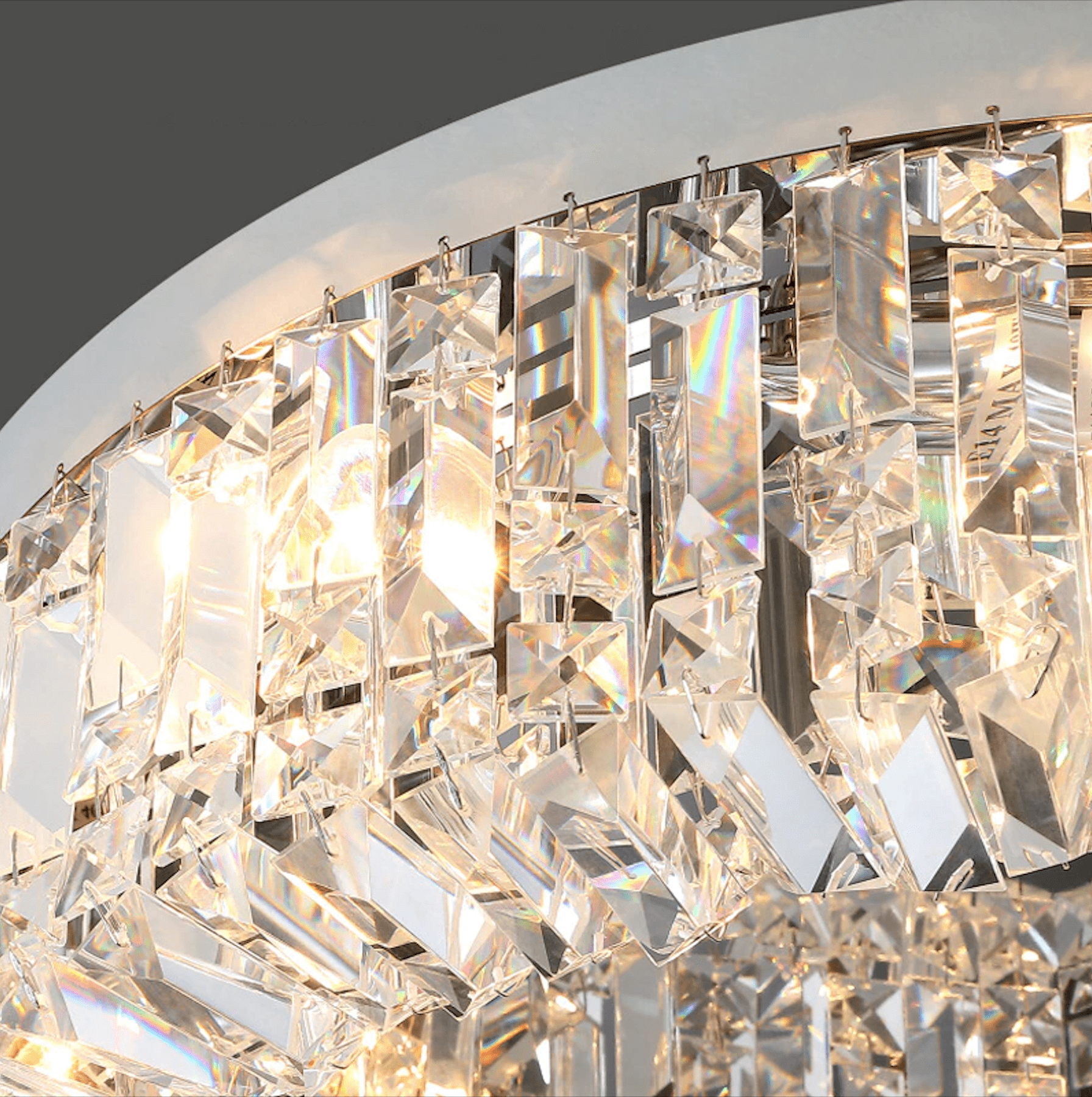 Specchi Round Chandelier  Flush Mount