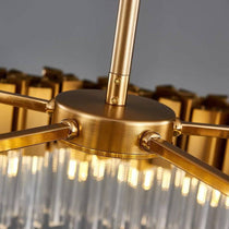 Milano Brushed Gold Crystal Chandelier