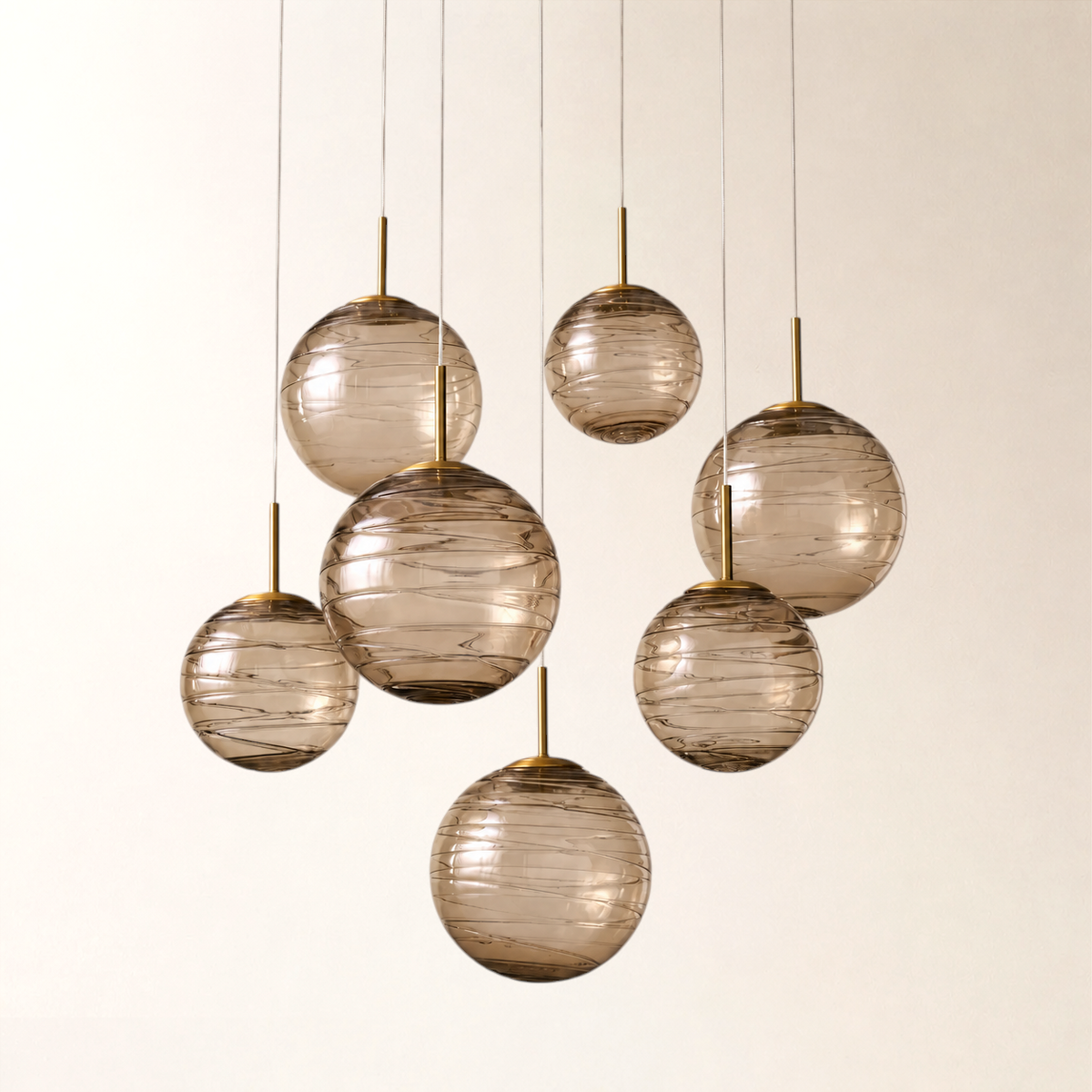 Casen Glass Round Chandelier 20"28"34"43"