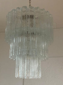 Murano Glass Chandelier – 52 tubes – Transparent