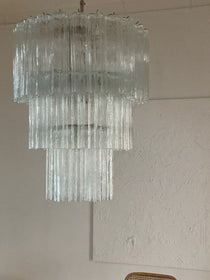 Murano Glass Chandelier – 52 tubes – Transparent