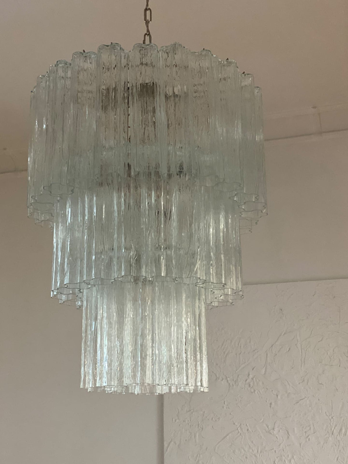Murano Glass Chandelier – 52 tubes – Transparent