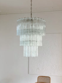 Murano Glass Chandelier – 52 tubes – Transparent