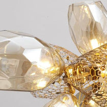 Glass Chandelier Italian Light Luxury Light Fixture for Dining Room/Living Room