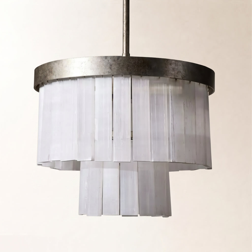 Cameron 2 Tier Selenite Chandelier