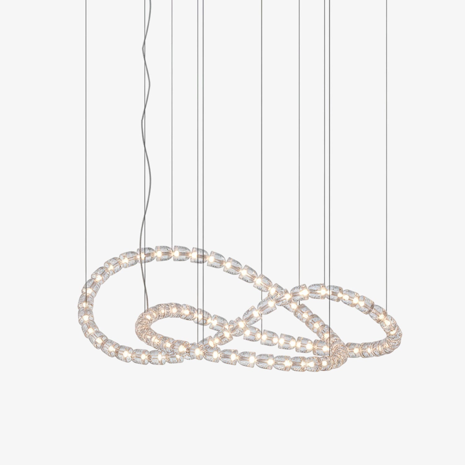 Designer The Gabriel Infinity LED Chandelier | Custom Size & Made-to-Order Lighting for Luxury Homes & Commercial Spaces - CasaraHouse
