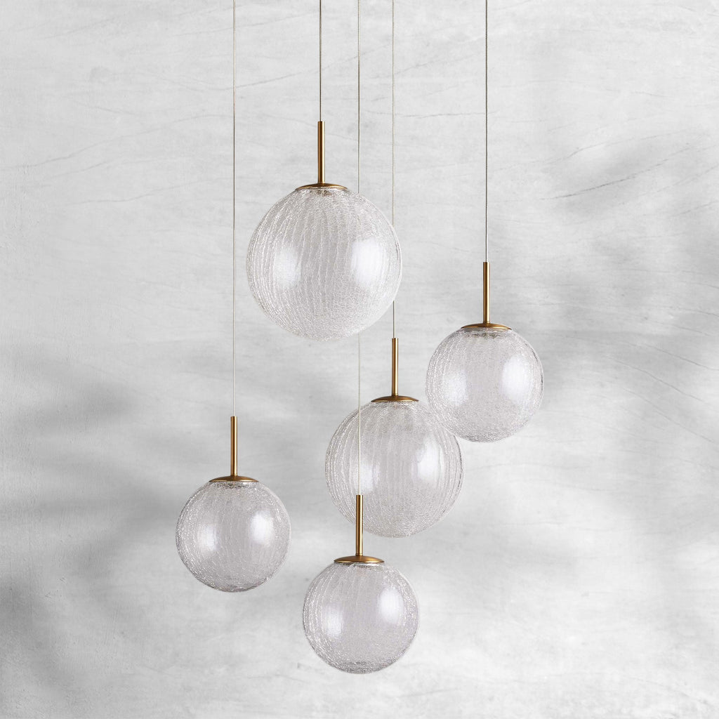 Contemporary Casen Glass Round Chandelier 20"28"34"43" - CasaraHouse