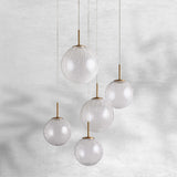 Contemporary Casen Glass Round Chandelier 20"28"34"43" - CasaraHouse
