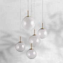 Contemporary Casen Glass Round Chandelier 20"28"34"43" - CasaraHouse
