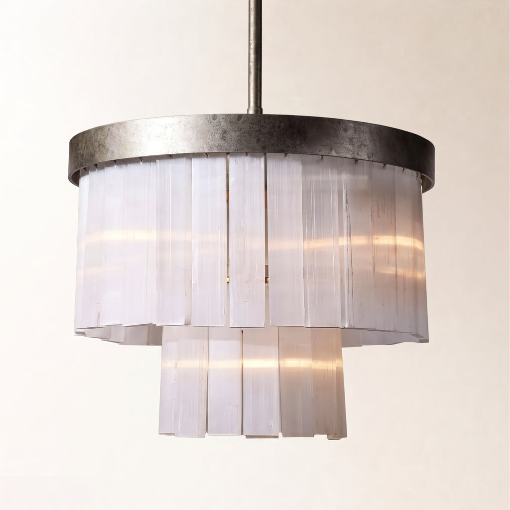 Cameron 2 Tier Selenite Chandelier