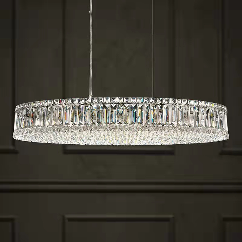 Modern Oval Crystal Chandelier