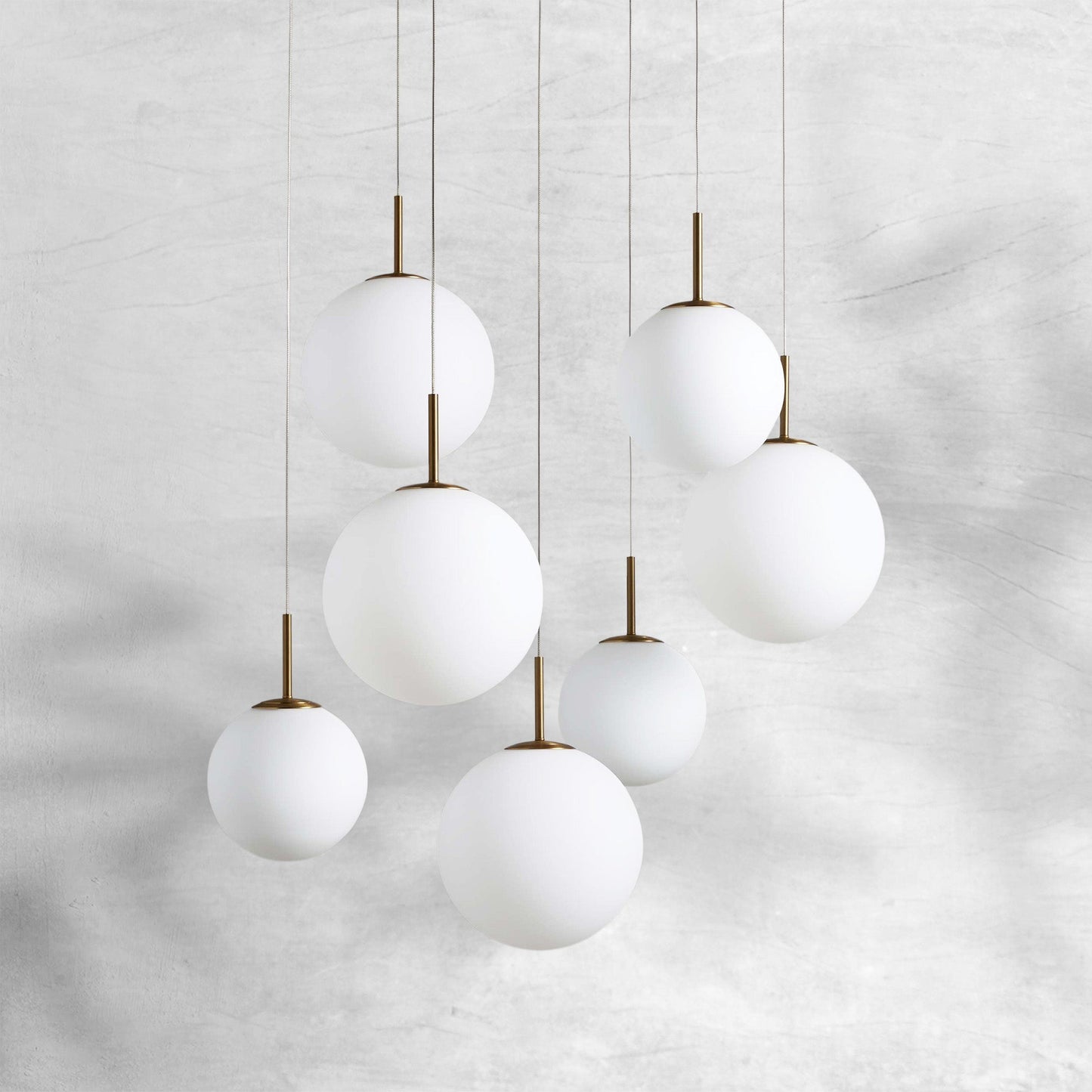 Contemporary Casen Glass Round Chandelier 20"28"34"43" - CasaraHouse