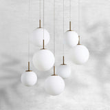 Contemporary Casen Glass Round Chandelier 20"28"34"43" - CasaraHouse