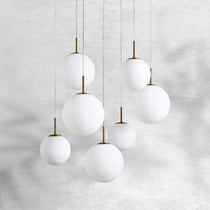 Contemporary Casen Glass Round Chandelier 20"28"34"43" - CasaraHouse