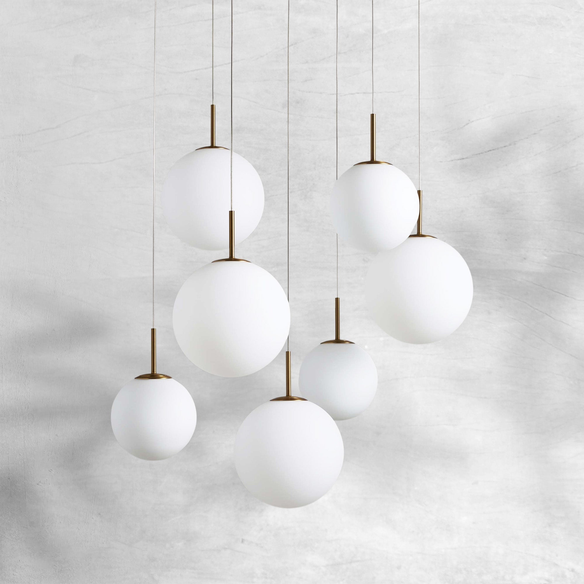 Contemporary Casen Glass Round Chandelier 20"28"34"43" - CasaraHouse
