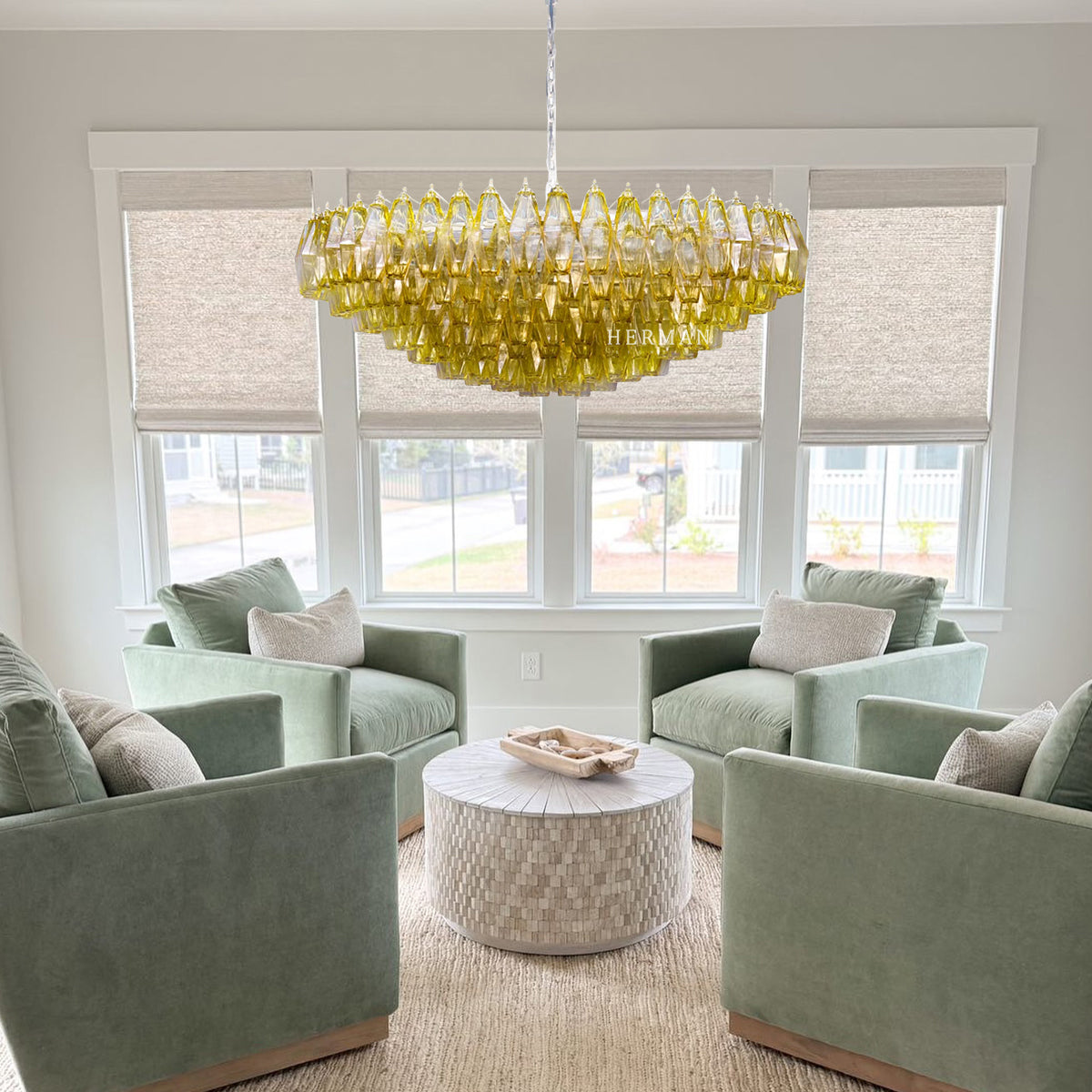 Venice Murano Glass Chandelier 35"