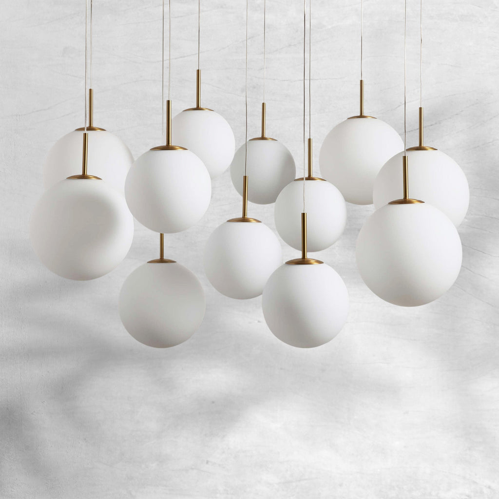 Contemporary Casen Glass Round Chandelier 20"28"34"43" - CasaraHouse